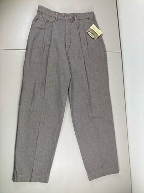 Vintage 90's Womens LEE CASUALS Houndstooth Slim Tapered Pants SZ 12 Petite NWT